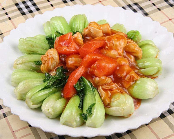 上海鮮茄百葉小堂菜